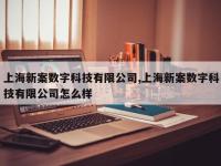 上海新案数字科技有限公司,上海新案数字科技有限公司怎么样